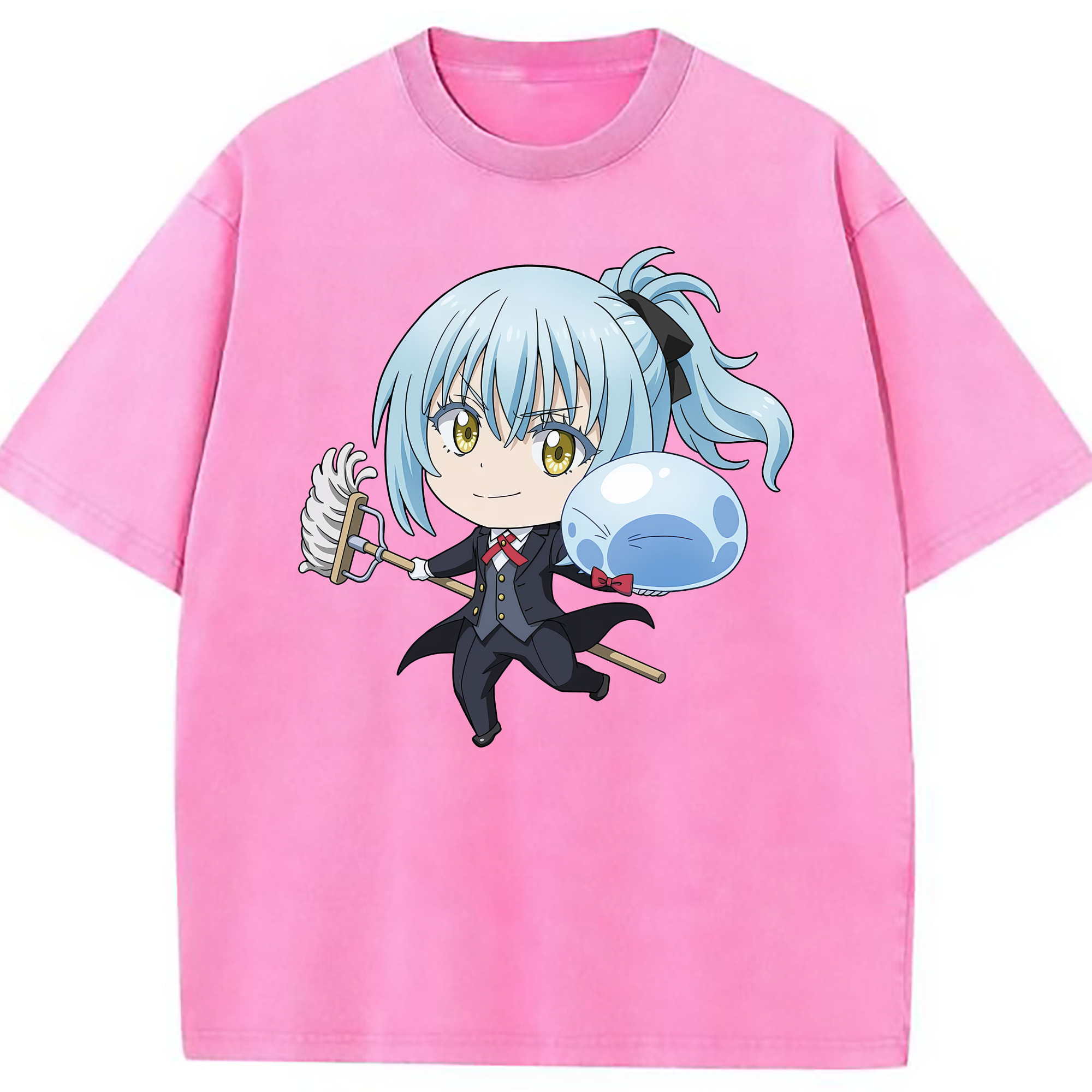 （画像用） 転スラ Regarding Reincarnated to Slime 綿100% ヴィンテージ風 半袖Tシャツ（フロントプリント）